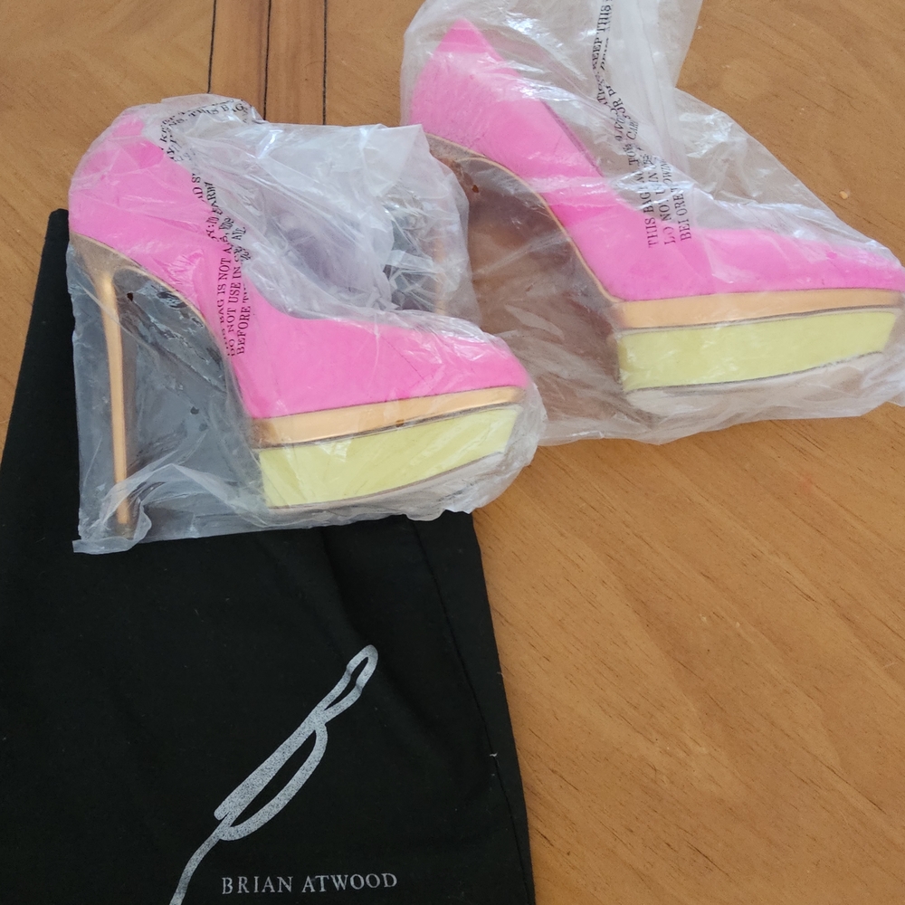Brian Atwood Pink High Heels - Picture 6 of 6